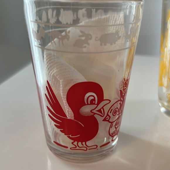 3 1950’s Swanky Swigs Hazel Atlas juice glasses - Picture 4 of 9
